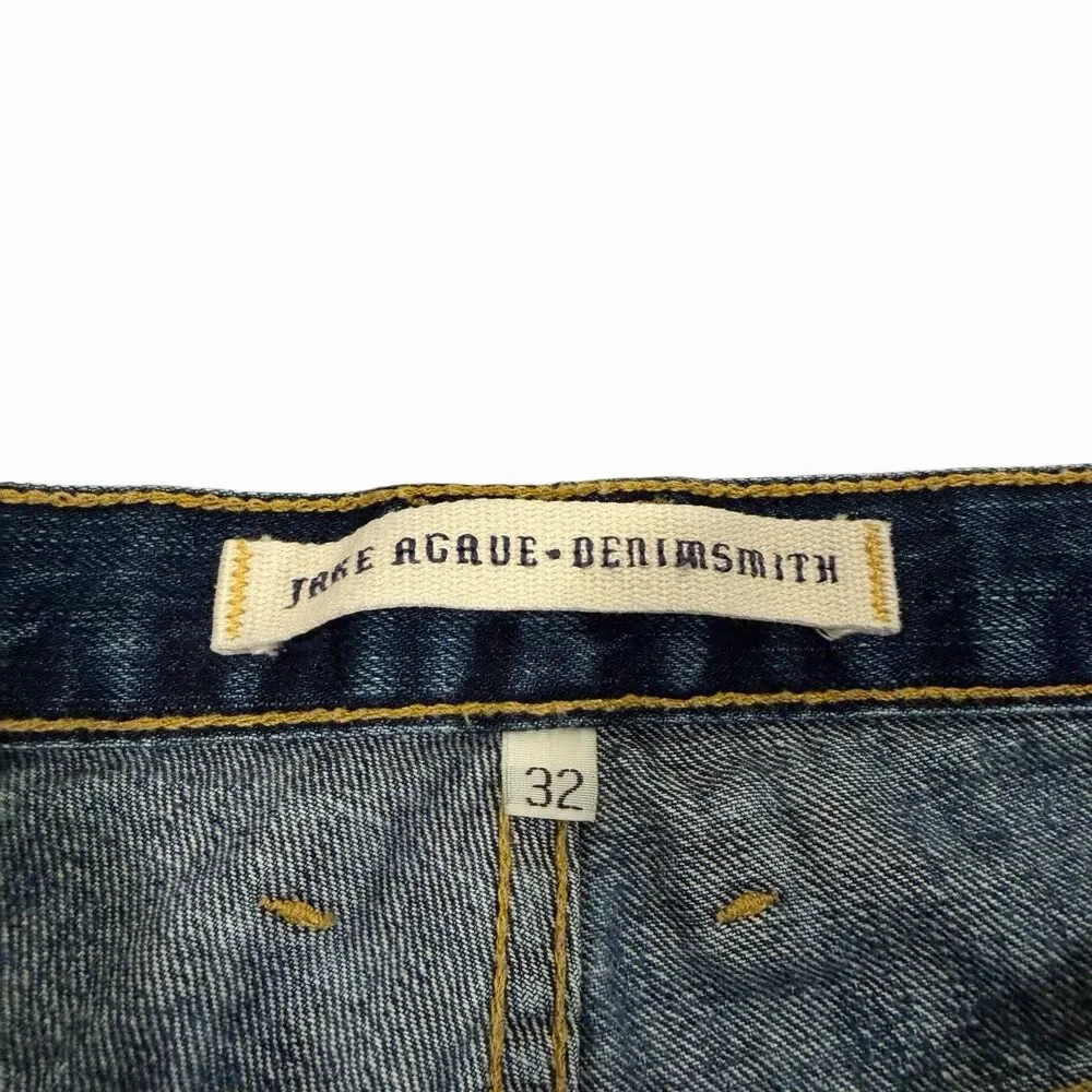 Jake Agave Denimsmith Jeans Waterman Men's 32 Blue Relaxed Mid Rise Straight USA